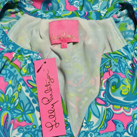 NWT Lilly Pulitzer Shannon Short Sleeve Dress Size L - Picture 7 of 7